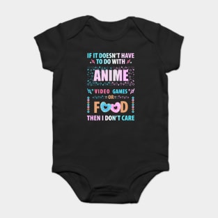 Anime Video Games Food Baby Bodysuit